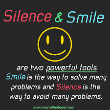 Silence and Smile quote | Inspiration Boost via Relatably.com