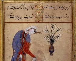 Image de Saadi de Chiraz portrait enluminure perse