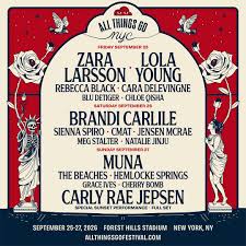 All Things Go NYC 2026 lineup (Brandi Carlile, MUNA, Carly Rae Jepsen, Lola Young, Zara Larsson, more)