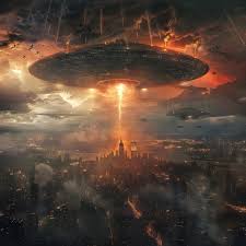 Aliens attack to people in future | Premium AI-generated image