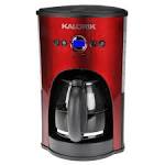 Red programmable coffee maker