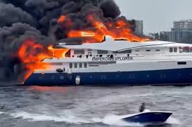 Emperor Explorer liveaboard destroyed by fire in Maldives