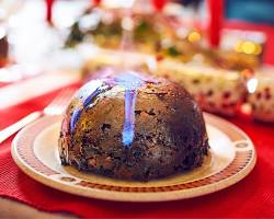 Image of Christmas pudding for Christmas dinner