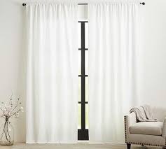 Open Box: Custom Belgian Flax Linen Blackout Curtain - White | Pottery Barn