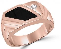 Image of Geometric Rose Gold Ring for men