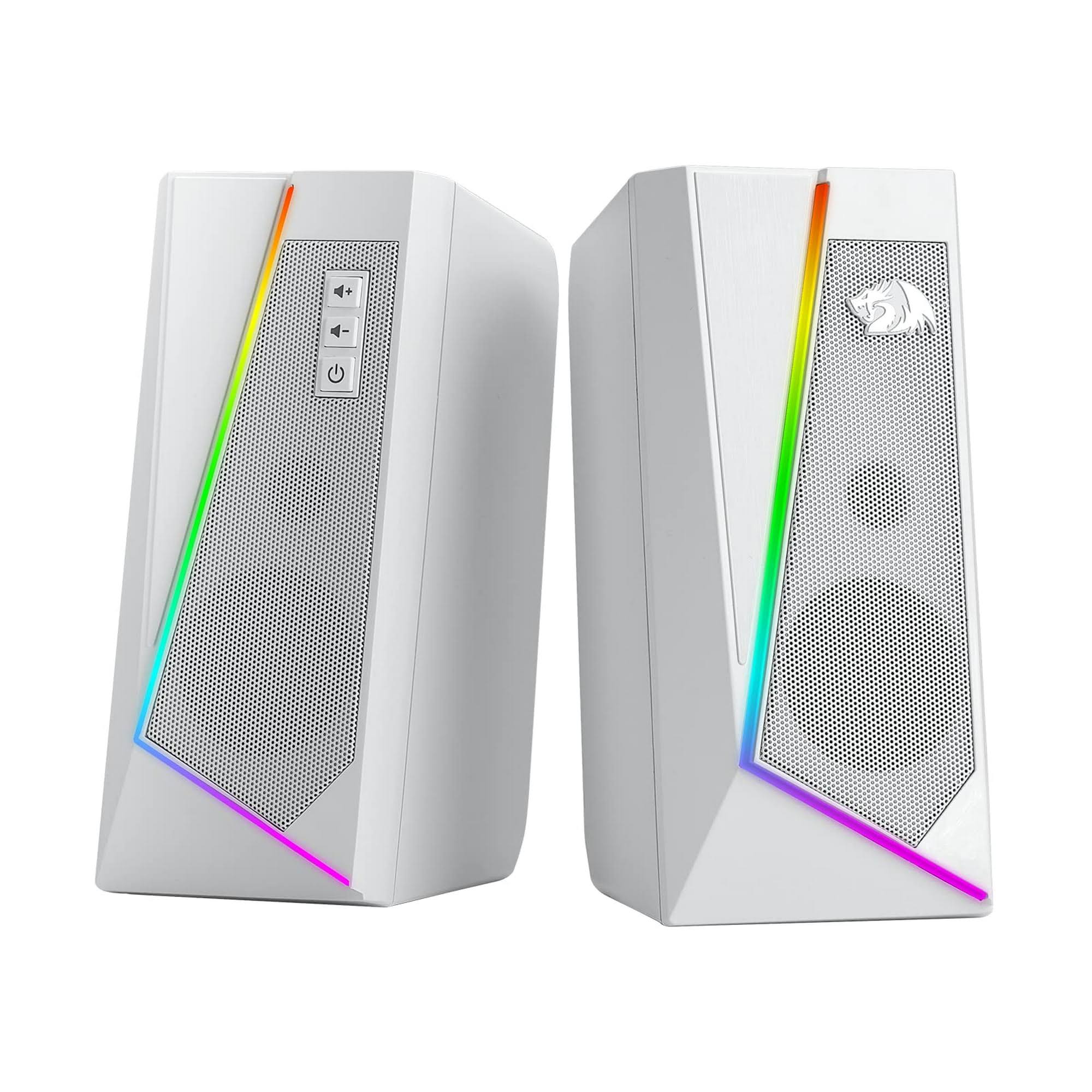 Redragon GS520 Anvil RGB Desktop Speakers 2.0 Channel PC Computer Stereo Speaker with 6 Colorful LED Modes