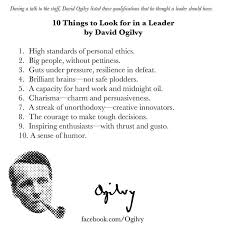 10 Things to Look for in a Leader by David Ogilvy | 007 Leadership ... via Relatably.com