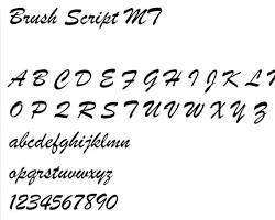 Imagem de Brush Script MT font