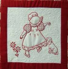 Résultat de recherche d'images pour "Redwork embroidery girls dress up"