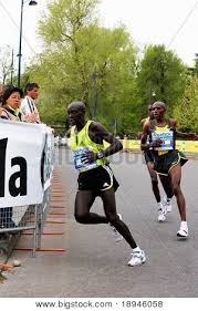 6th april 2008: Kenian runner Philemon Kipchumba Kisang (n?1) is ... - 18946058
