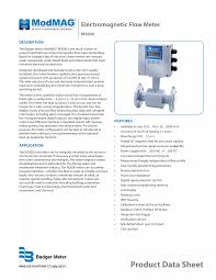 Mod mag m2000 datasheet badger meter electromagnetic flow ...