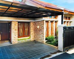 Gambar Keramik Tiang Teras Depan dengan Motif Geometris