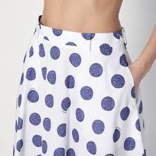 Moschino Flared white skirt with polka dots | TheDoubleF