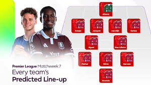 Predicted line-ups for Premier League teams in Matchweek 7