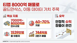 "무료 내비에 8000억?"…골드만삭스가 '티맵' 사려는 이유
