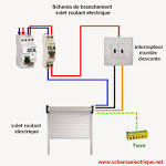 Schma branchement cblage volet roulant electrique