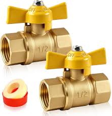 Boltigen 1/2 in FIP x 1/2 in FIP Brass Gas Ball Valves with 1/