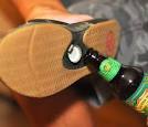 Shoe bottle opener