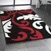 10Red Black 2xArea Rugs Carpet Modern