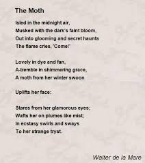 The Moth Poem by Walter de la Mare - Poem Hunter via Relatably.com