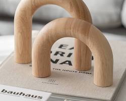 Ahşap Raf Obje Dekorasyonu resmi