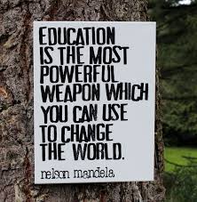 11x14 Artist Canvas - &quot;Education is the most powerful weapon ... via Relatably.com