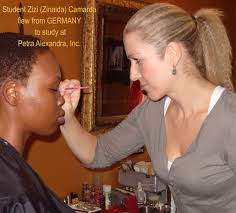 Student Zizi (Zinaida) Camarda in the class room, travelled all the way from GERMANY to learn Petra Alexandra Inc.s&#39; techniques and improve her make-up ... - zizi-germany
