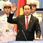 Vietnam President Tran Quang arrives