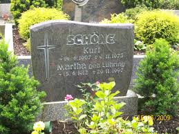 Grab von Kurt Schöne (14.06.1907-09.11.1973), Friedhof Funnix