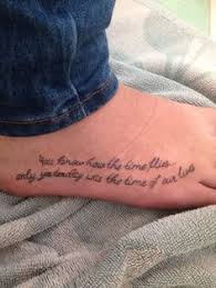 Foot Quote Tattoos on Pinterest | Small Quote Tattoos, Rib Quote ... via Relatably.com