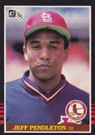 Somehow, Pendleton didn&#39;t completely register with the folks at Donruss. One variation of his 1985 Donruss card identifies him as “Jeff Pendleton. - Pendleton