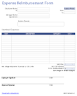 Reimbursement expense receipt form