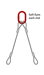 Double Leg 11mm Wire Rope Sling 2.1 Tonne
