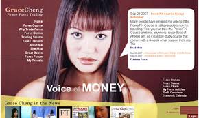 I found gracecheng.com a person and site recommended by John Chow, an influential blogger I read regularly. Grace Cheng is a online forex trader and ... - grace-cheng