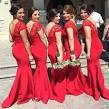 Red bridesmaid