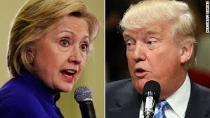 Image result for clinton and trump