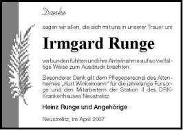 Irmgard Runge | Nordkurier Anzeigen - 005705386601