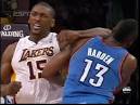 Metta World Peace levels James Harden with an elbow -