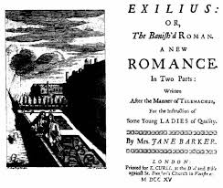 Jane Barker, Exilius (London: Edmund Curll, 1715). E-