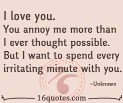 I love you. You annoy me more than I ever thought possible. But I ... via Relatably.com