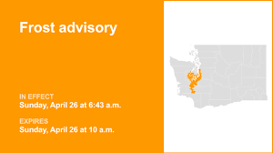 UPDATE: The current frost advisory for South Puget Sound region will be expiring at 10 a.m.