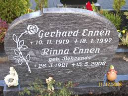 Grab von Gerhard Ennen (10.11.1919-18.01.1997), Friedhof Tannenhausen