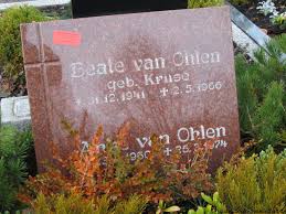 Grab von Anke Ohlen, van (1960-1974), Friedhof Warsingsfehn-