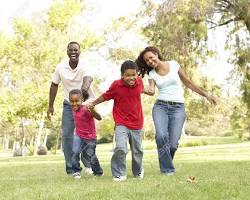 Image of Family nature walk in a park in Nigeria