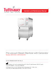 Tuttnauer 3870 HSG / 3870 HSG-WS Pre-vacuum Steam Sterilizer ...