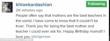 Khloe Kardashian leads Happy Birthday wishes to mom Kris Jenner as ... via Relatably.com