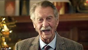Veteran star: At 92, actor Paul Collard is significantly older than the other models appearing in the advert - article-2490473-193FFCD500000578-649_640x363
