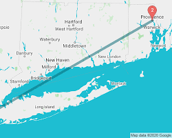 Image of New York City to Providence, Rhode Island ferry route