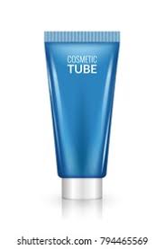 Blank Blue Cosmetic Tube Design Mockup Stock Vector (Royalty ...