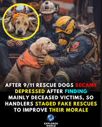 Explorer - The Unsung Heroes of 9/11: Rescue Dogs After the tragic events of 9/11, search-and-rescue dogs were deployed to Ground Zero. Trained to find survivors in disasters, they worked tirelessly among